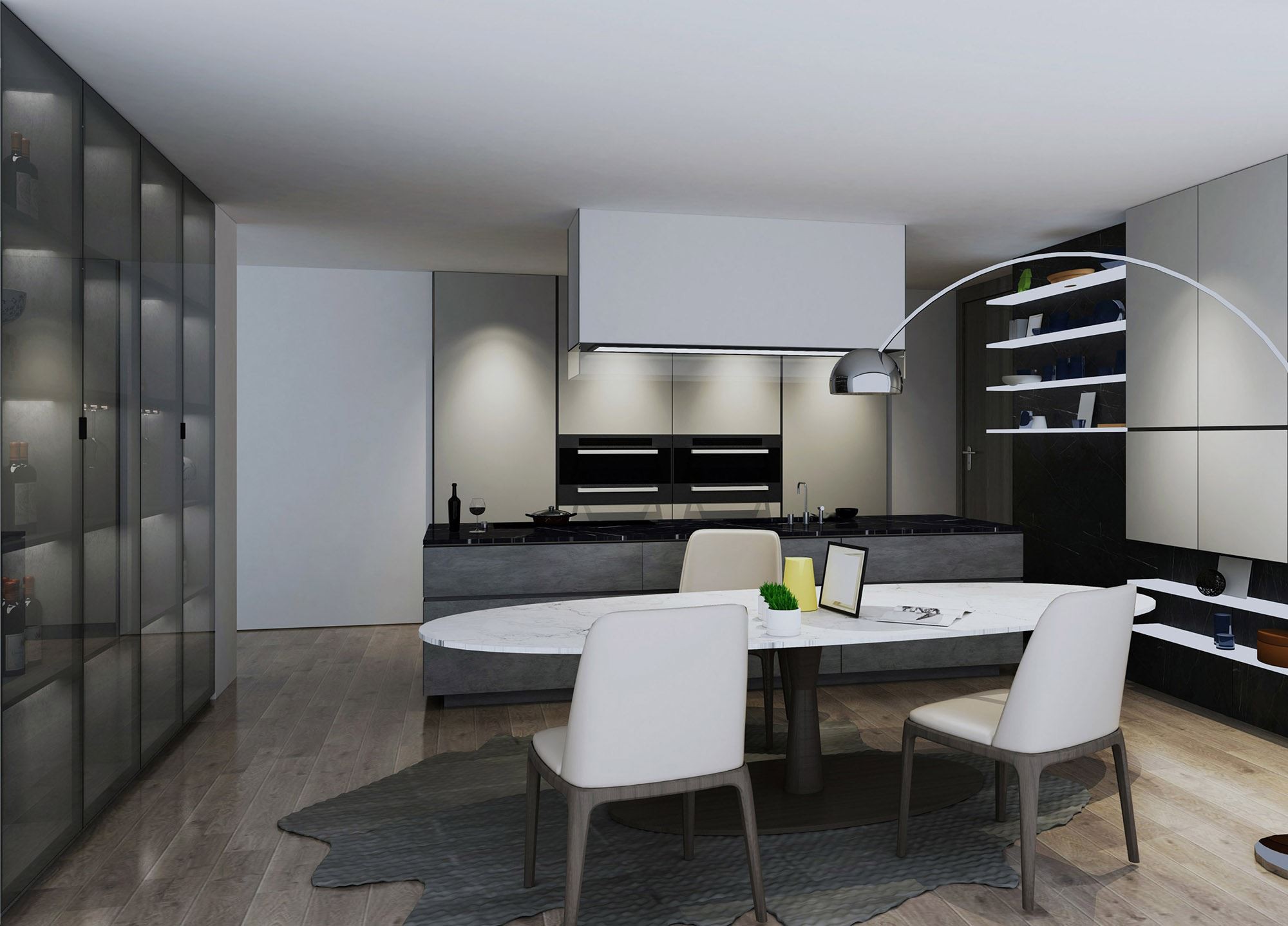 kitchen cabinet wine cabinet dining room uv melamine kitchen cabinet