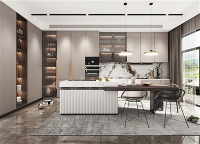 سجیلا ہم عصر باورچی خانے کی الماریاں