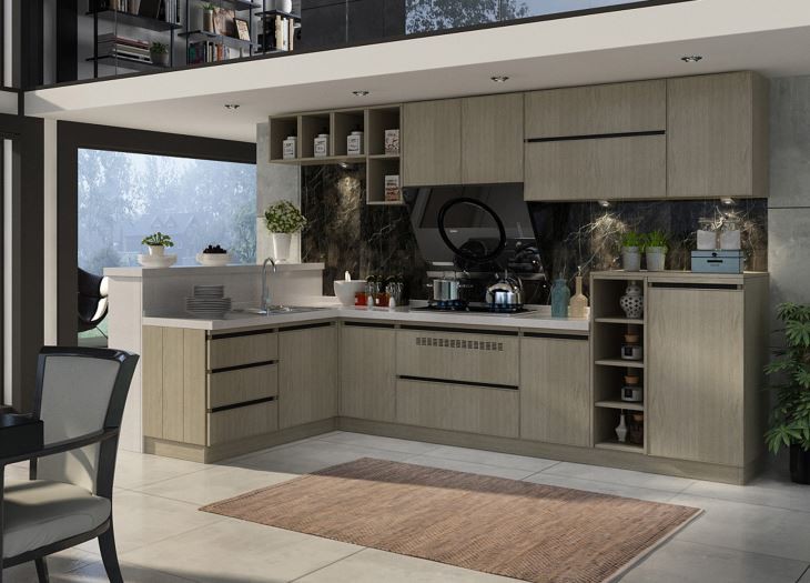 L Shaped Kitchen Cabinets