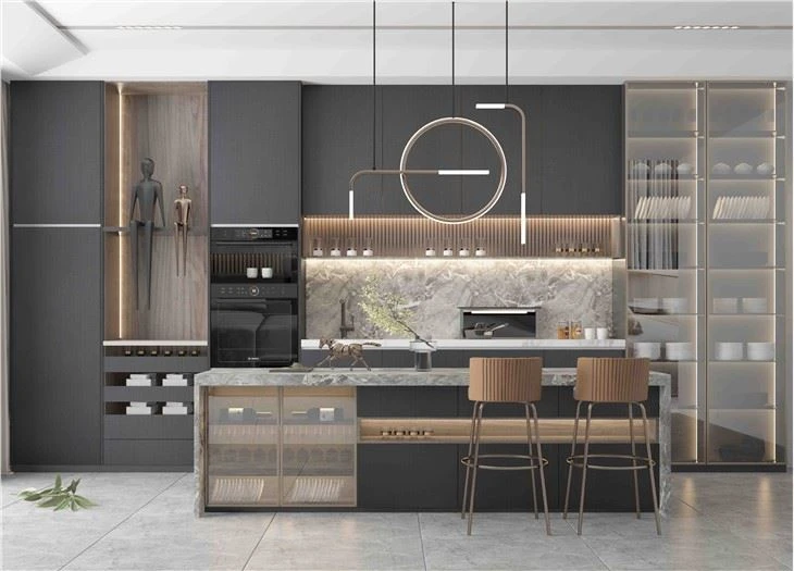 Glass Door Kitchen Cabinet