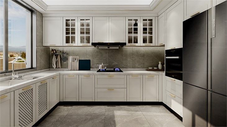 Thermoformed Vinyl Kitchen Cabinet
