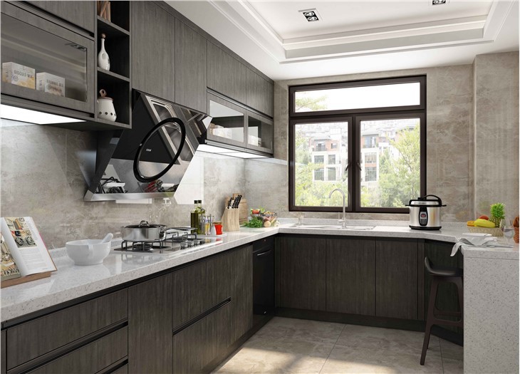 Melamine Textured Kitchen Cabinets